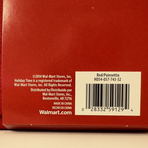 Holiday Time Red Fabric Tablecloth 70 inch diameter Round Holiday Polyester NEW - Picture 5 of 7